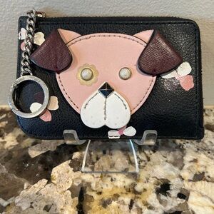 Pre-loved Kate Spade Cute Dog Card Holder with Keychain